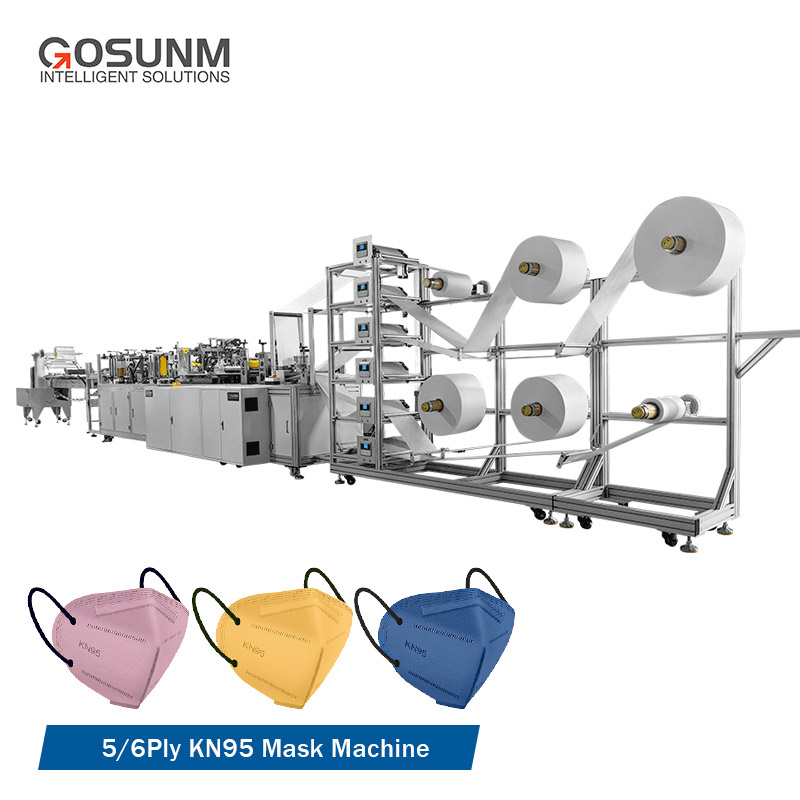Gosunm KN95 mask machine, output 45 per minute, qualified rate>98%