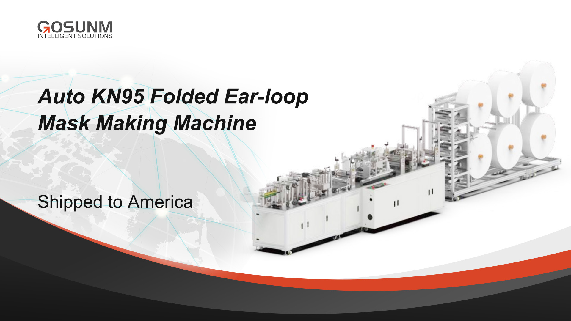 KN95 adult earloop mask machine successfully shipped to the United States