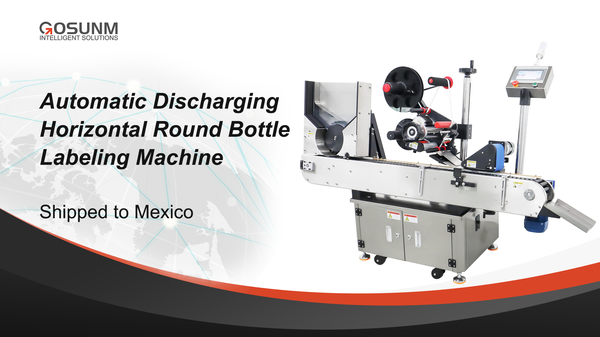 Flat round bottle labeling machine shipped to Mexico