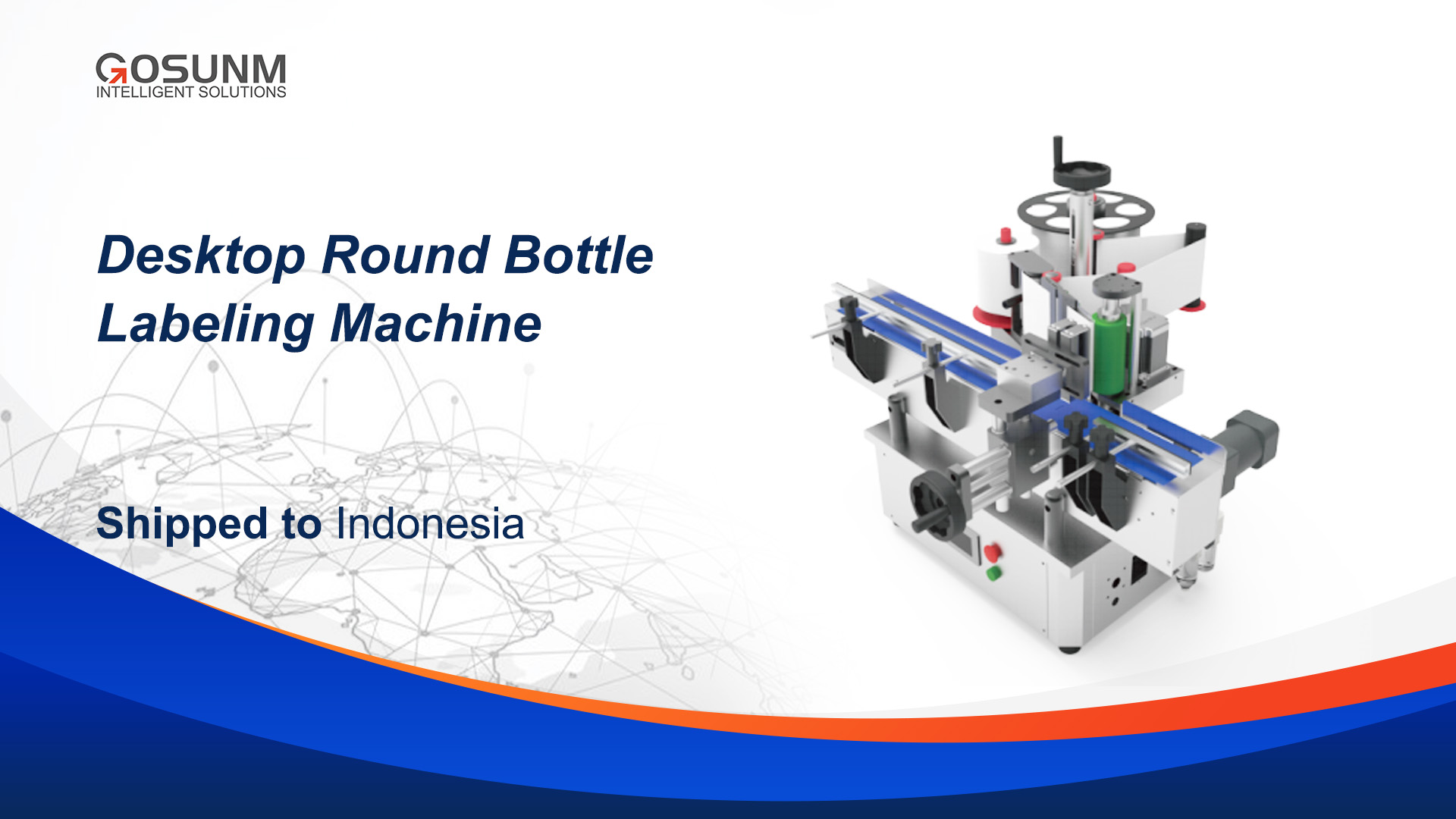 Desktop Round Bottle Labeling Machine Shipped to indonesia