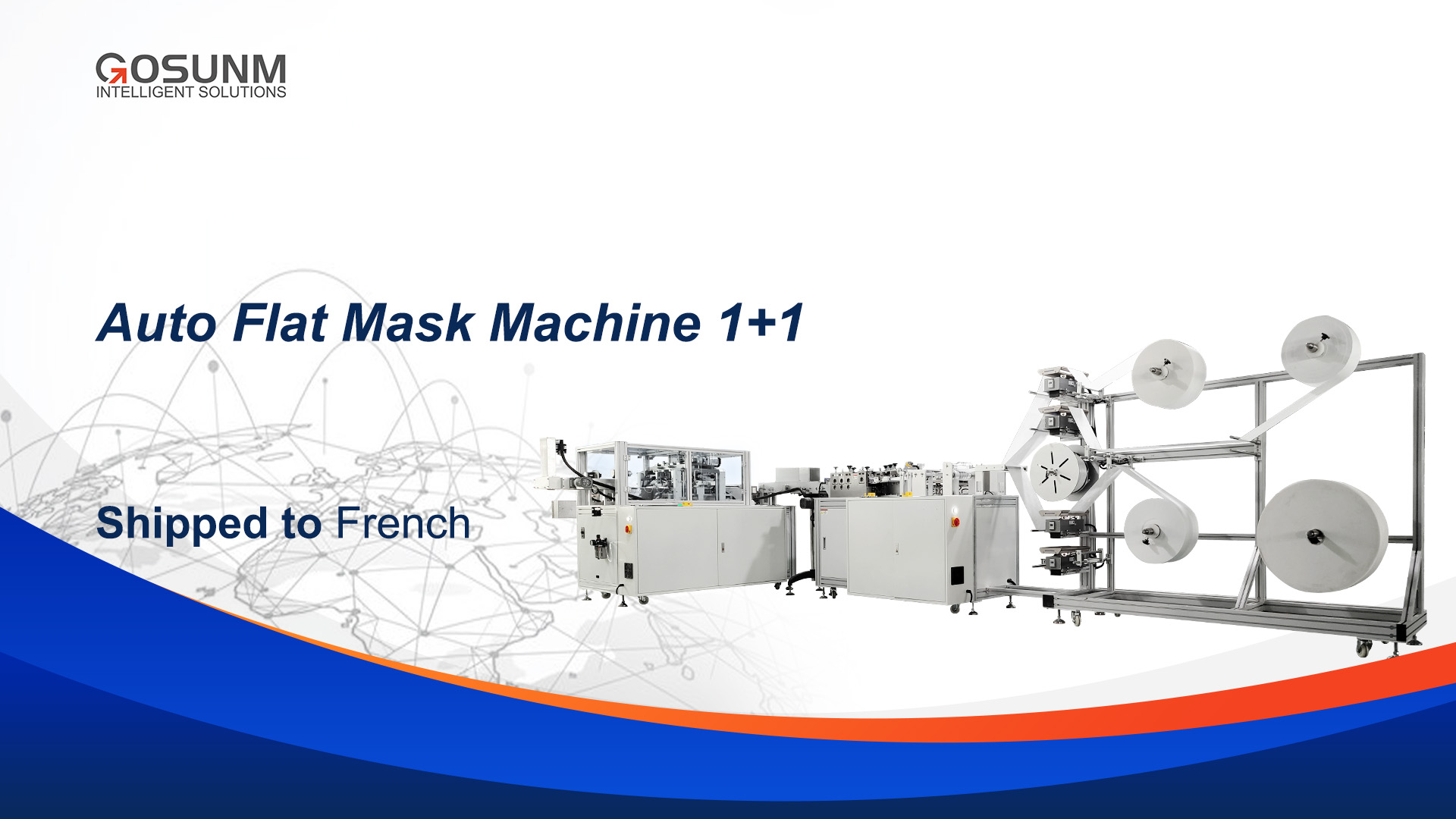 Auto Flat 1+1 Mask Machine Shipped to French