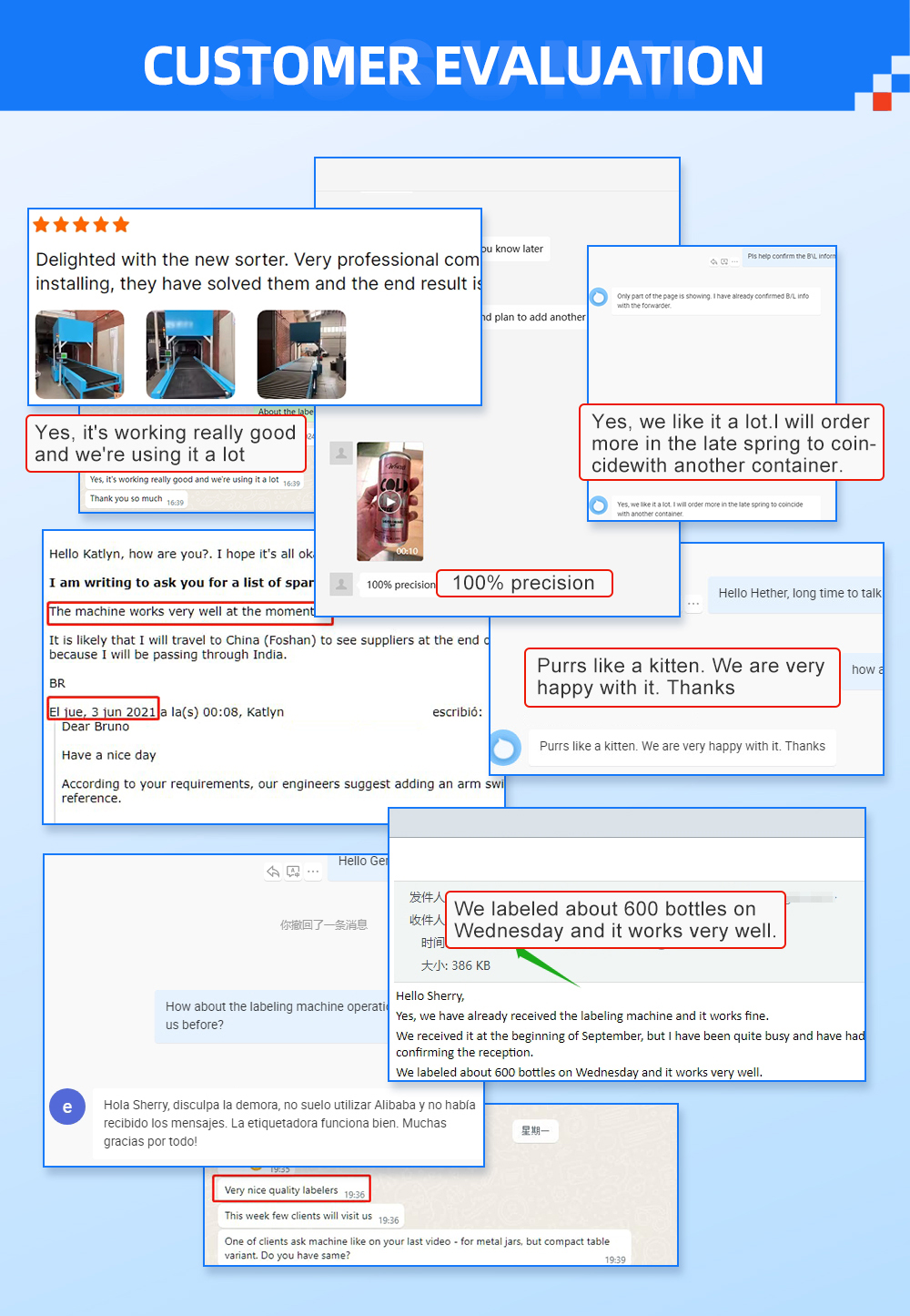 sealing machine feedback