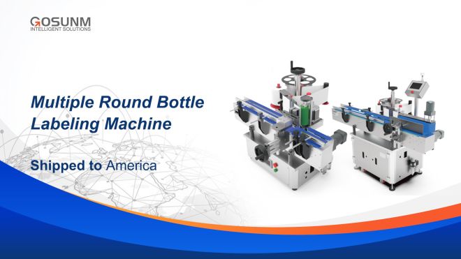 Multiple Round Bottle Labeling Machine Shipped to US