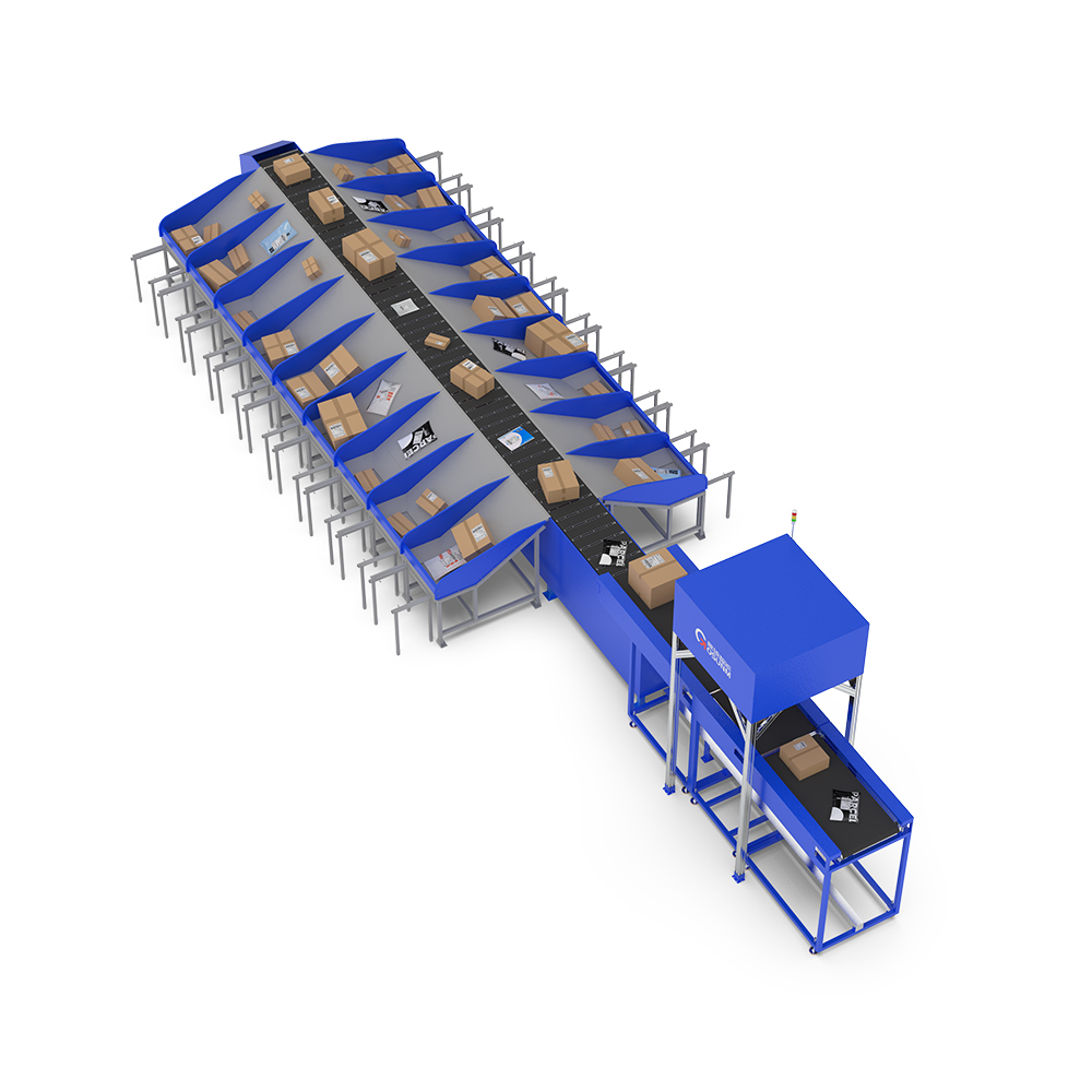 High Speed Slim Line Narrow Cross belt Sorter