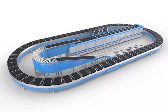 Intelligent high-speed Loop cross-belt sorting system