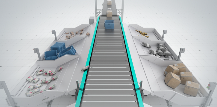 narrow cross belt sorter