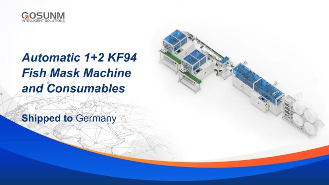 Automatic 1+2 KF94 Fish Mask Machine and Consumables Shipped to Germany