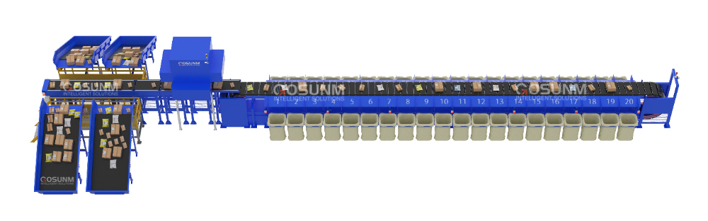 High-Speed Narrow Linear Cross-Belt Sorter