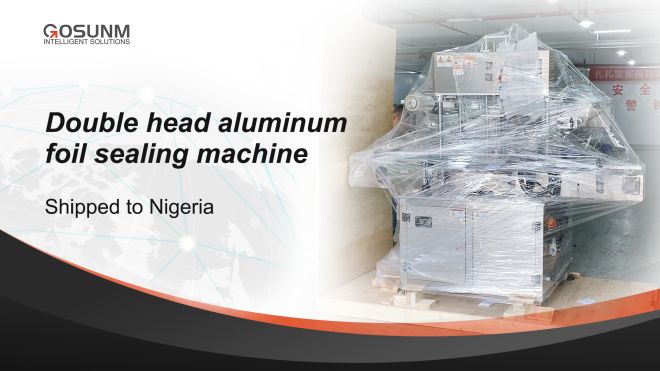 Double head aluminum foil sealing machine shipped to Nigeria