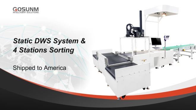 Conveyor And Static DWS with Real-time Printing + 4 Ports Sorting And Shipping To The US