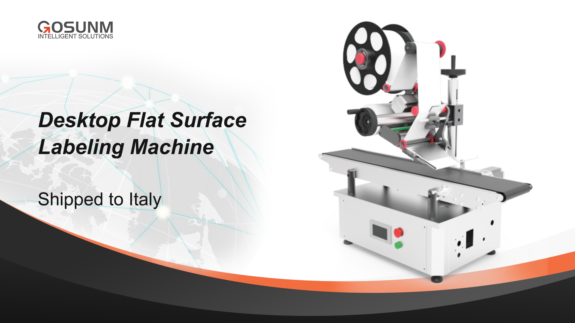 Desktop Flat Surface Labeling Machine Shipped To Ltaly
