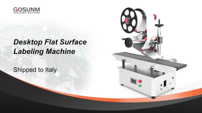Desktop Flat Surface Labeling Machine Shipped To Ltaly
