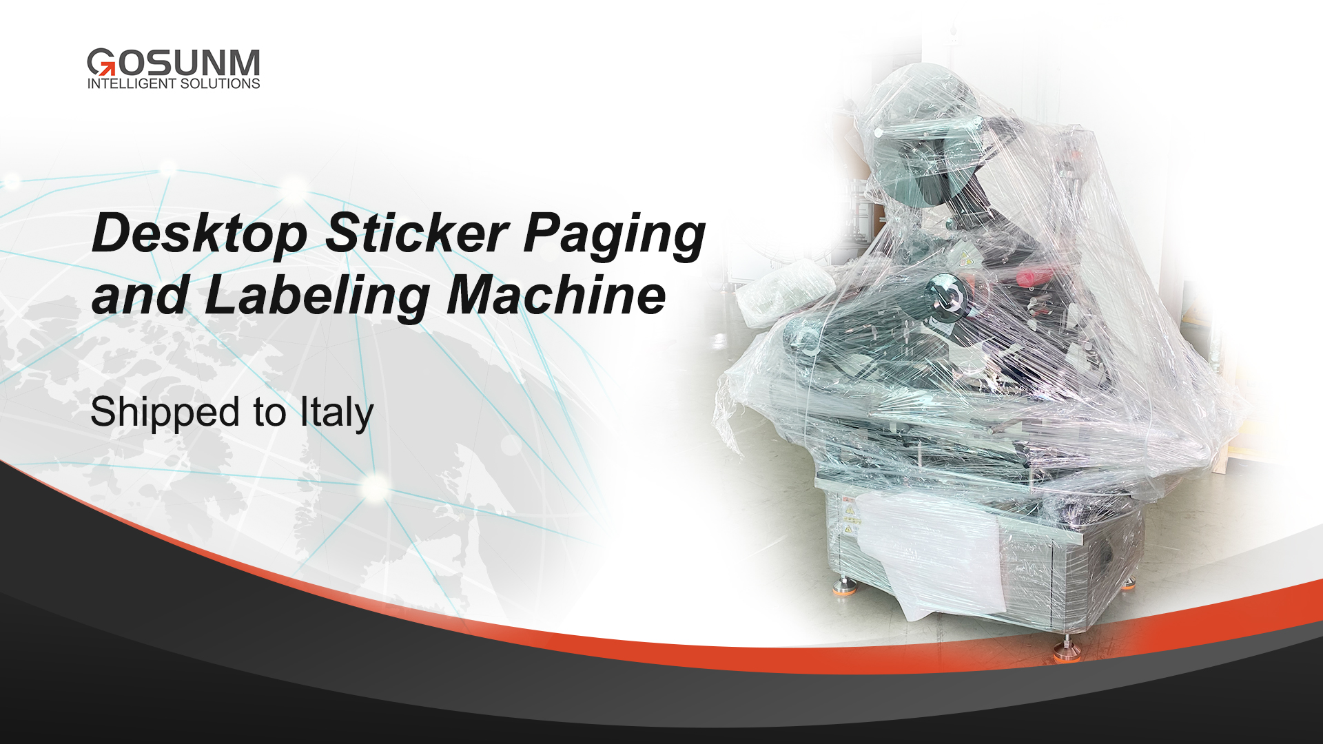 Desktop Sticker Paging and Labeling Machine Shipped To Ltaly