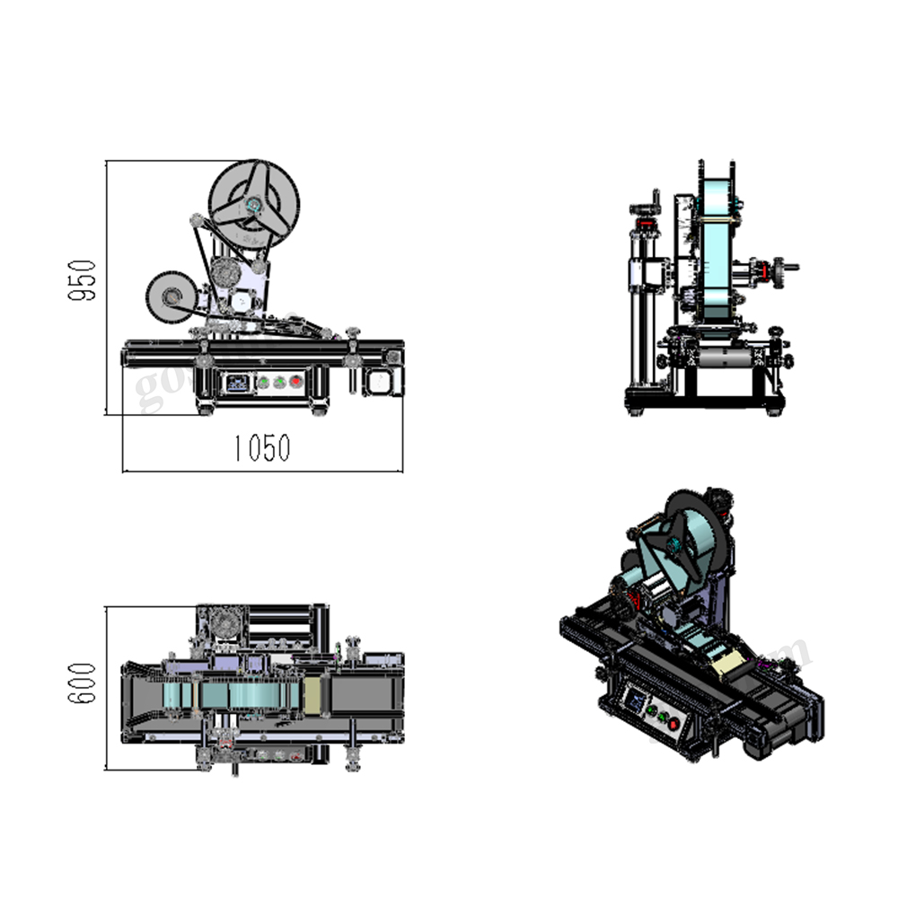 Automatic Desktop Flat Surface Labeling Machine