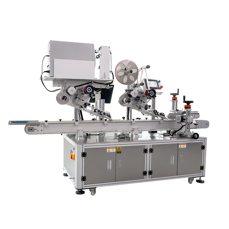 Cache Printing Dual Label Applicator Corner Labeling Machine