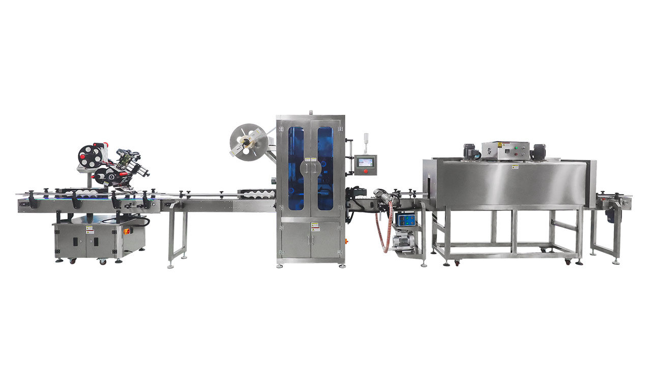 Shrink Sleeve Labeling Machine for Coils of Tin Wire Shrink Sleeve Labeling Machine for Coils of Tin Wire