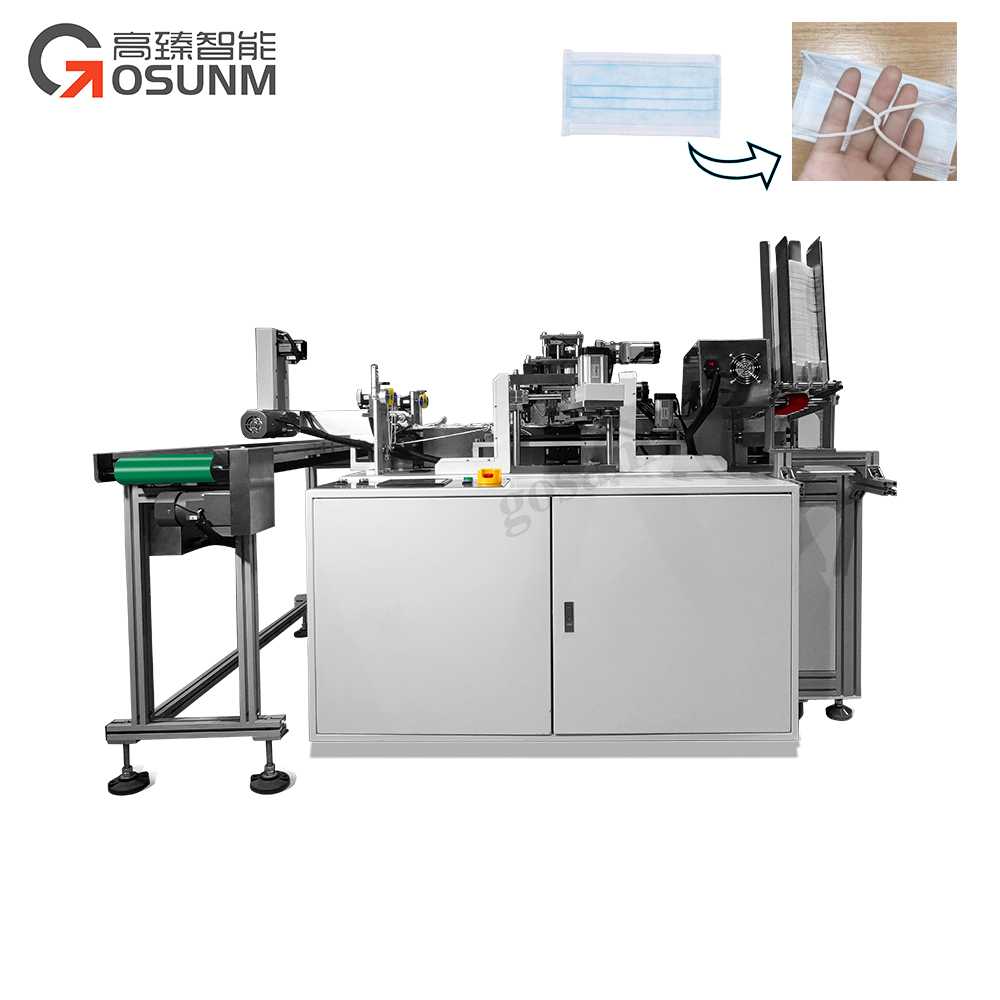 3ply Cross Head Band Mask Earloop Welding Machine with Auto Feeder