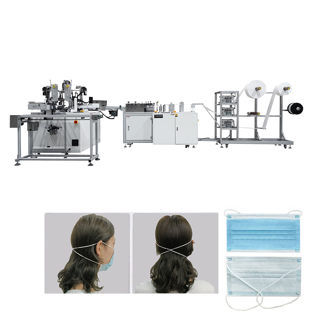 Automatic 1+1 Cross Head Band Mask Machine