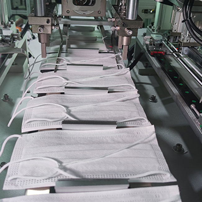 Automatic 1+1 Cross Head Band Mask Machine