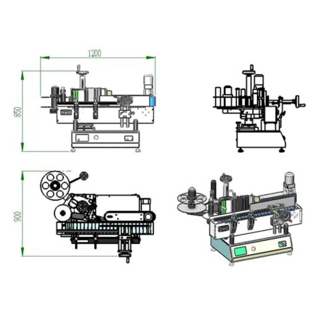 Protable Round Bottle Labeling Machine GST-211T