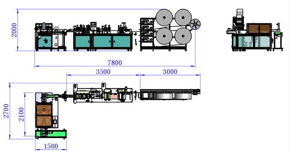 welded head band KF94 mask machine