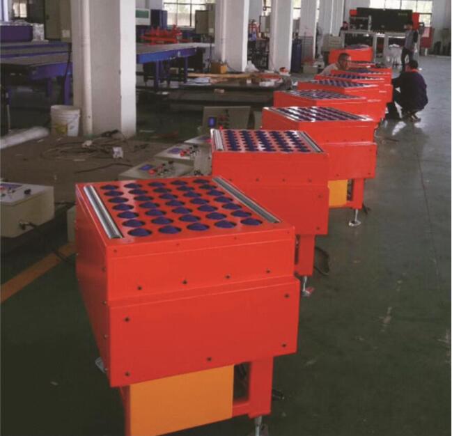 One corner of assembly workshop assembly and debugging site of ball diverting sorter conveyor