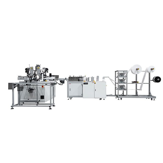 Automatic 1+1 Cross Head Band Mask Machine