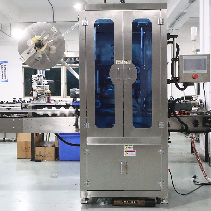 Shrink Sleeve Labeling Machine for Coils of Tin Wire