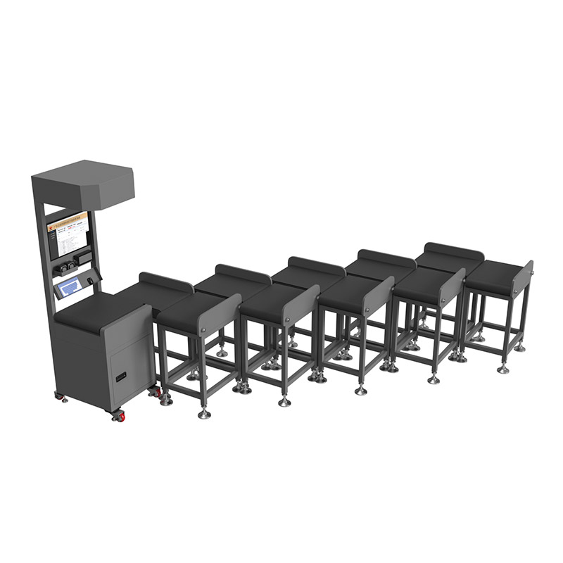 8 Ports Sorting Machine With Static DWS Parcel Measurering | Parcel Sorter Logistic Equipment