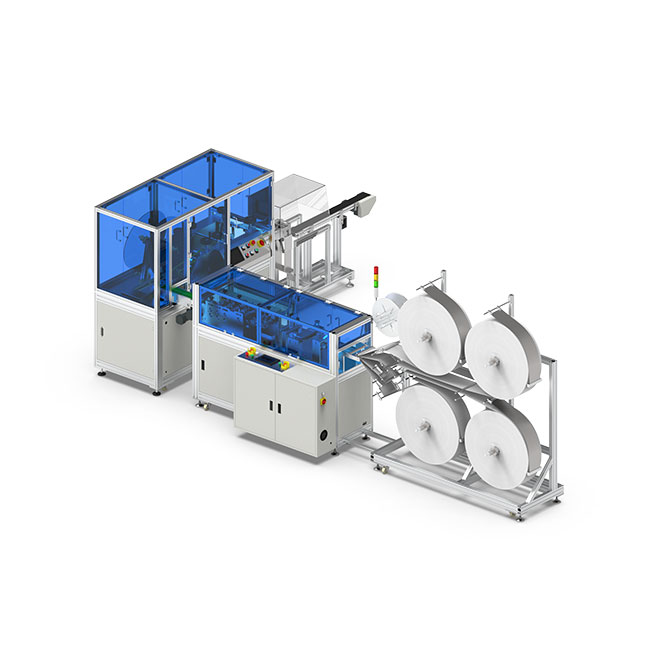 Automatic 1+1 Tie On Mask Machine