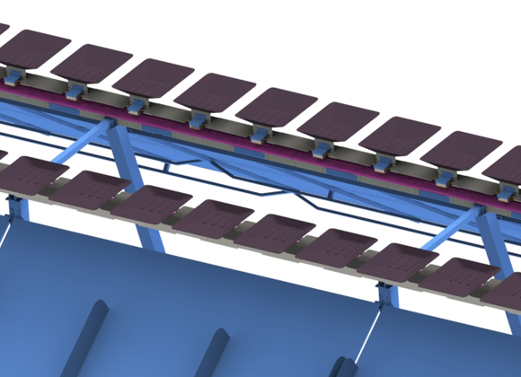 Tilting tray sorting machine Tilting tray sorting machine